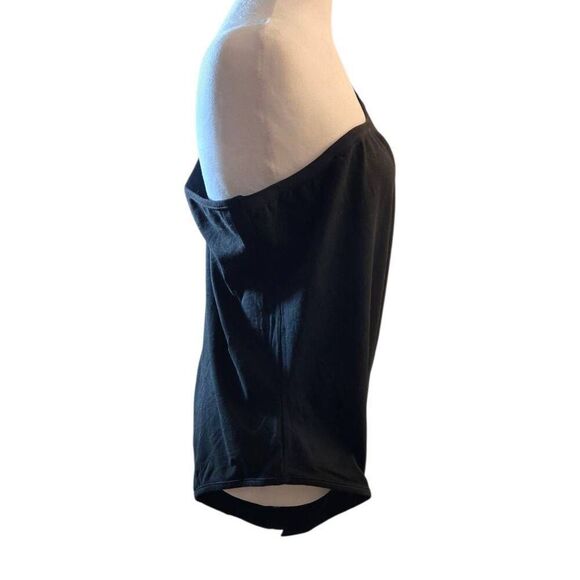 Shein Curve Women's PLUS Size 2X Black One Shoulder Bodysuit - Picture 2 of 6